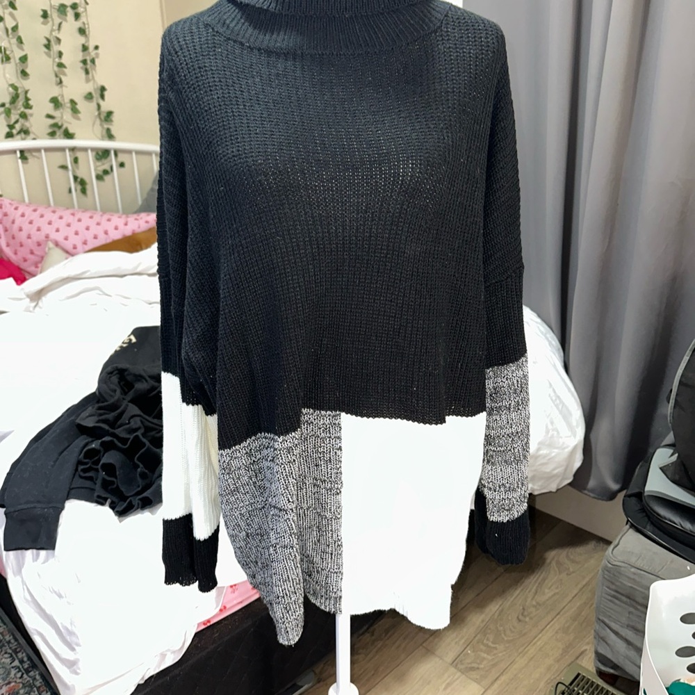 SHEIN Color Block Sweater